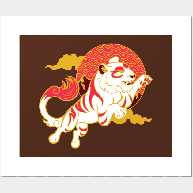 Zodiac Tiger Wall Art by sophieeves